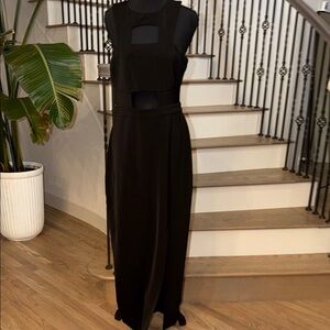 Express Black Maxi Dress with Cutout Bodice